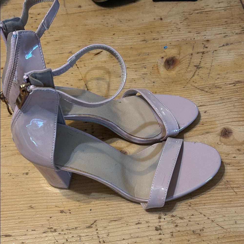 Elegant Light Pink Strappy Heels